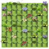 NNEDSZ 72 Pockets Wall Hanging Planter Planting Grow Bag Vertical Garden Vegetable Flower Green