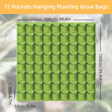 NNEDSZ 72 Pockets Wall Hanging Planter Planting Grow Bag Vertical Garden Vegetable Flower Green