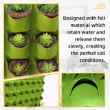 NNEDSZ 72 Pockets Wall Hanging Planter Planting Grow Bag Vertical Garden Vegetable Flower Green