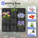 NNEDSZ 9 Pockets Wall Hanging Planter Planting Grow Bag Vertical Garden Vegetable Flower Black