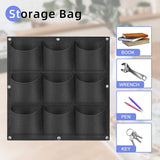 NNEDSZ 9 Pockets Wall Hanging Planter Planting Grow Bag Vertical Garden Vegetable Flower Black