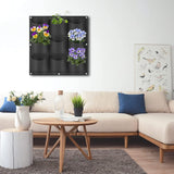 NNEDSZ 9 Pockets Wall Hanging Planter Planting Grow Bag Vertical Garden Vegetable Flower Black