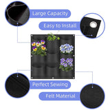 NNEDSZ 9 Pockets Wall Hanging Planter Planting Grow Bag Vertical Garden Vegetable Flower Black