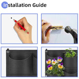 NNEDSZ 9 Pockets Wall Hanging Planter Planting Grow Bag Vertical Garden Vegetable Flower Black