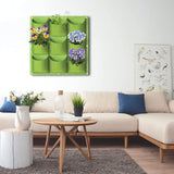 NNEDSZ 9 Pockets Wall Hanging Planter Planting Grow Bag Vertical Garden Vegetable Flower Green