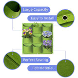 NNEDSZ 9 Pockets Wall Hanging Planter Planting Grow Bag Vertical Garden Vegetable Flower Green