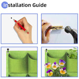 NNEDSZ 9 Pockets Wall Hanging Planter Planting Grow Bag Vertical Garden Vegetable Flower Green