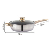 NNEDSZ 12Piece Cookware Set  Kitchen Stainless Steel Stock Pot Pan Sets Saucepan Casserole kettle