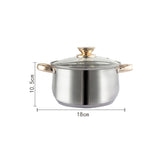 NNEDSZ 12Piece Cookware Set  Kitchen Stainless Steel Stock Pot Pan Sets Saucepan Casserole kettle