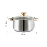 NNEDSZ 12Piece Cookware Set  Kitchen Stainless Steel Stock Pot Pan Sets Saucepan Casserole kettle