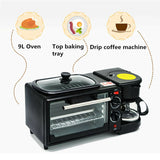 NNEDSZ Electric 3 in 1 Breakfast Making Machine Multifunction Coffee Maker Bread Pizza