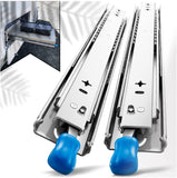 NNEDSZ 16in Pair 150KG Heavy Duty Drawer Slides Rails Runners Locking Ball Bearing