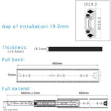 NNEDSZ 26in Pair 150KG Heavy Duty Drawer Slides Rails Runners Locking Ball Bearing