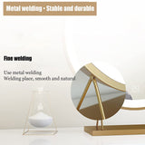NNEDSZ Touch Screen Table Desktop LED Light Vanity Mirror Makeup Mirror Round Mirror 40cm