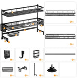 NNEDSZ 85cm 3 tier Over Sink Dish Drying Rack Drainer Kitchen Cutlery Holder Storage Organizer
