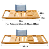 NNEDSZ Bamboo Bathtub Bath tub TTable Caddy TCellphone,Book,TWineglass Holder