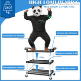 NNEDSZ 3 Tier Large Service Food Cart Restaurant Trolley Utility Cart Kitchen Catering Shelf Storage