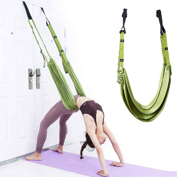 NNEDSZ Green Fitness Yoga Strap Band Waist Trainer Leg Door Swing Adjustable Ballet Dancer