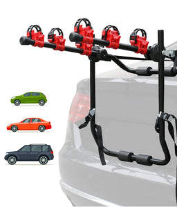 NNEDSZ 3 Bike Universal Cycle Bicycle Car Rear Carrier Rack Hanger Mount for Car Sedan Hatchback Minivan SUV