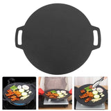 NNEDSZ34cm Seasoned Cast Iron Induction Crepes Pan Baking Pancake Tool Pizza Bakeware