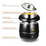 NNEDSZ 10L Restaurant Electric Buffet Food Warmer Commercial Food Warmers Soup Warmer Black