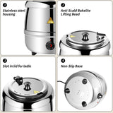NNEDSZ 10L Restaurant Electric Buffet Food Warmer Commercial Food Warmers Soup Warmer Silver