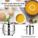 NNEDSZ 10L Restaurant Electric Buffet Food Warmer Commercial Food Warmers Soup Warmer Silver