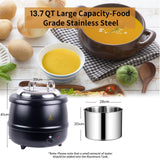NNEDSZ 13L Restaurant Electric Buffet Food Warmer Commercial Food Warmers Soup Warmer