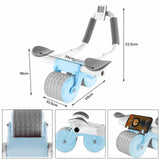 NNEDSZ Elbow Support Automatic Rebound Abdominal Wheel Plank Machine Ab Roller Abs Workout Belly Blue