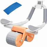 NNEDSZ Elbow Support Automatic Rebound Abdominal Wheel Plank Machine Ab Roller Abs Workout Belly Orange