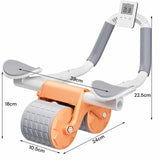 NNEDSZ Elbow Support Automatic Rebound Abdominal Wheel Plank Machine Ab Roller Abs Workout Belly Orange