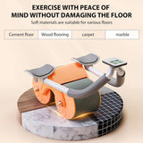 NNEDSZ Elbow Support Automatic Rebound Abdominal Wheel Plank Machine Ab Roller Abs Workout Belly Orange