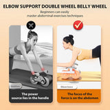 NNEDSZ Elbow Support Automatic Rebound Abdominal Wheel Plank Machine Ab Roller Abs Workout Belly Orange
