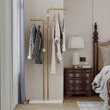 NNEDSZ Metal Coat Rack Marble Base Hooks Clothes Coats Bag Tree Hat Display Hanger Stand Organiser 2 Pole