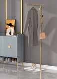 NNEDSZ Metal Coat Rack Marble Base Hooks Clothes Coats Bag Tree Hat Display Hanger Stand Organiser