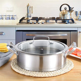 NNEDSZ 6 Pc Kitchen Sauce Pan Pots Set 430 Stainless Steel Cookware Set Milk stock Pot Pans Set