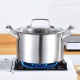 NNEDSZ 6 Pc Kitchen Sauce Pan Pots Set 430 Stainless Steel Cookware Set Milk stock Pot Pans Set
