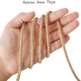 NNEDSZ 100m Sisal 5mm Rope Natural Twine Cord Thick Jute Hemp Manila  Crafting Home Decor