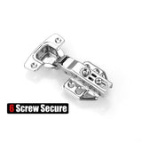 NNEDSZ 8 Pack 304 Stainless Steel Cabinet Hinges 100 Degree Soft Closing Full Overlay Door Hinge Nickel Plated Finish