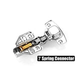 NNEDSZ 8 Pack 304 Stainless Steel Cabinet Hinges 100 Degree Soft Closing Full Overlay Door Hinge Nickel Plated Finish