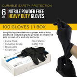 NNEDSZ 100x Nitrile Black Industrial Mechanic Tattoo Food Disposable Gloves Large