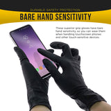 NNEDSZ 100x Nitrile Black Industrial Mechanic Tattoo Food Disposable Gloves Large