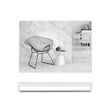 NNEDSZ 40x50cm White Rectangle Wall Bathroom Mirror Bathroom Holder Vanity Mirror Corner Decorative Mirrors