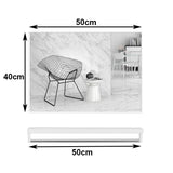 NNEDSZ 40x50cm White Rectangle Wall Bathroom Mirror Bathroom Holder Vanity Mirror Corner Decorative Mirrors
