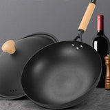 NNEDSZ 6Pcs Cookware Set Non-Stick Soup Pot Wok Fry Pan Lid Kitchen Kitchen Restaurant Cookware