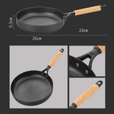 NNEDSZ 6Pcs Cookware Set Non-Stick Soup Pot Wok Fry Pan Lid Kitchen Kitchen Restaurant Cookware