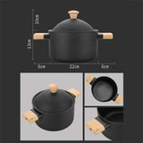 NNEDSZ 6Pcs Cookware Set Non-Stick Soup Pot Wok Fry Pan Lid Kitchen Kitchen Restaurant Cookware
