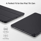 NNEDSZ IPad 10.2 2019 7th Pencil Holder Slim Smart TPU Soft Edge Case Black