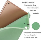 NNEDSZ IPad 10.2 2019 7th Pencil Holder Slim Smart TPU Soft Case Green