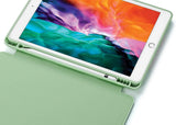 NNEDSZ IPad 10.2 2019 7th Pencil Holder Slim Smart TPU Soft Case Green